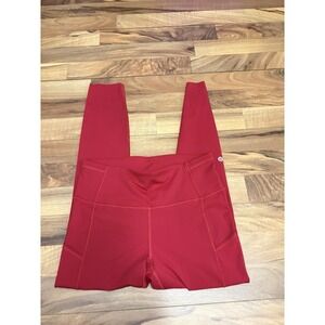 Lululemon‎ FastFree 7/8 Tight II *Non-Reflective Nulux 25"Dark Red Sz 8